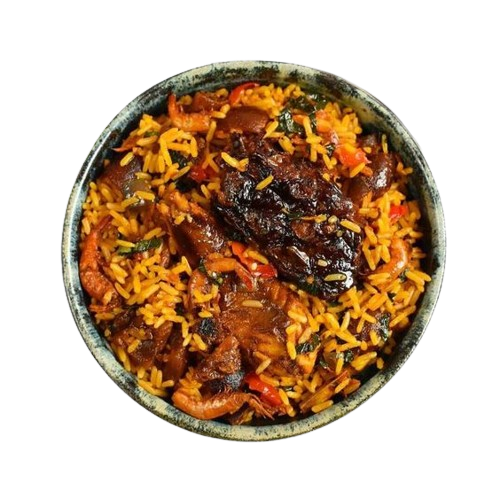 Native local jollof rice at ahmazing food